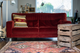 Kussenhoes met patroon - Groen rood - 47 x 47 cm