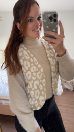 Mom gilet teddy panter