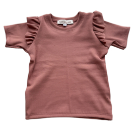 Ruffle tee rib clay