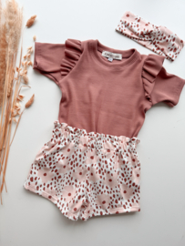 Ruffle tee rib clay