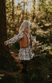 Gilet teddy brown gold