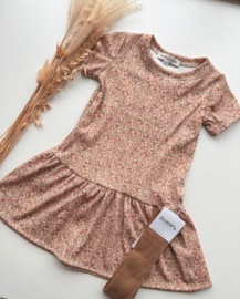 Dress summer rib old flowers