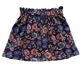High waist skirt purple flowers