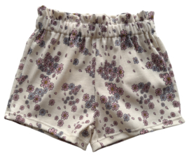 High waist short lila flower