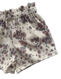 High waist short lila flower
