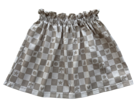 High waist skirt checkers