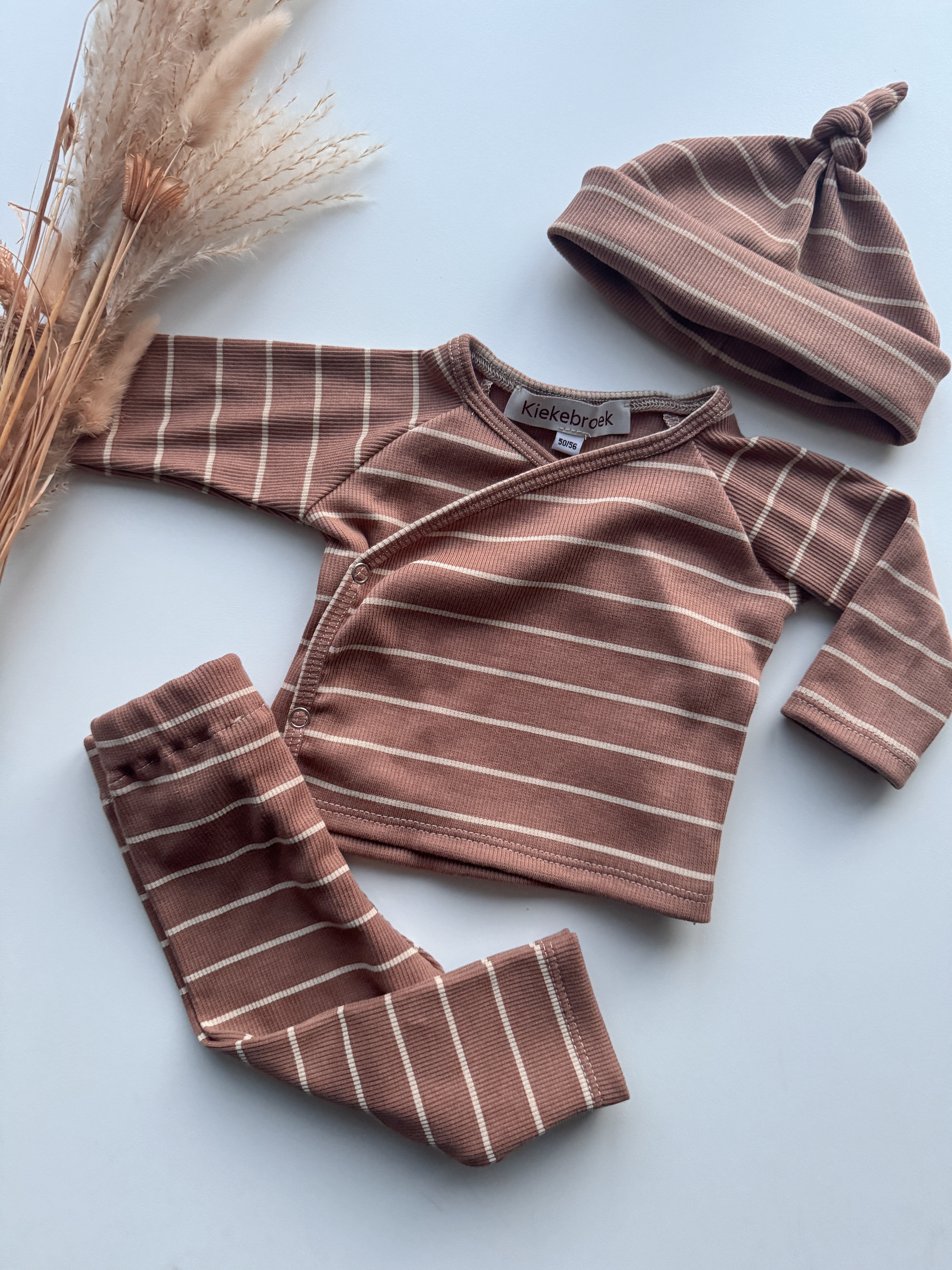 Overslag tee rib stripes
