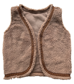 Gilet teddy brown gold