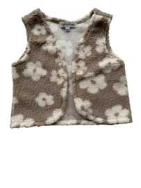 Gilet teddy bloem