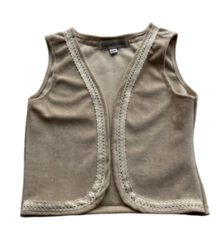 Gilet sand lace