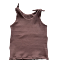 Knoophemd rib mauve