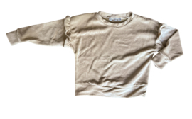 Ruffle sweater velours sand