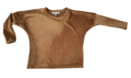 Oversized sweater velours oker