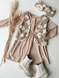 Gilet teddy bloem
