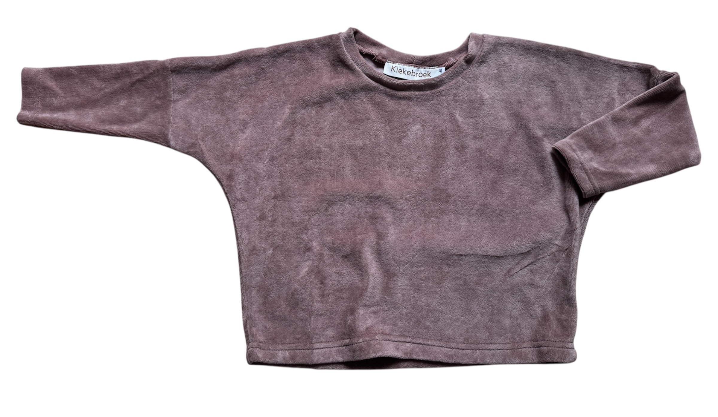 Oversized sweater velours paars