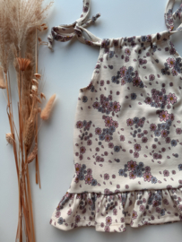 Dress summer rib lila flower