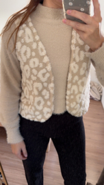 Mom gilet teddy panter