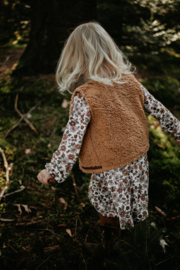 Gilet teddy brown gold