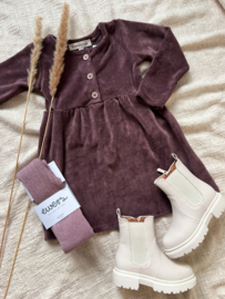 Maillot rib dusty mauve