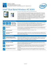 Intel ® Dual Band Wireless-AC BT4.2 (0169)