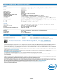 Intel ® Dual Band Wireless-AC BT4.2 (0169)