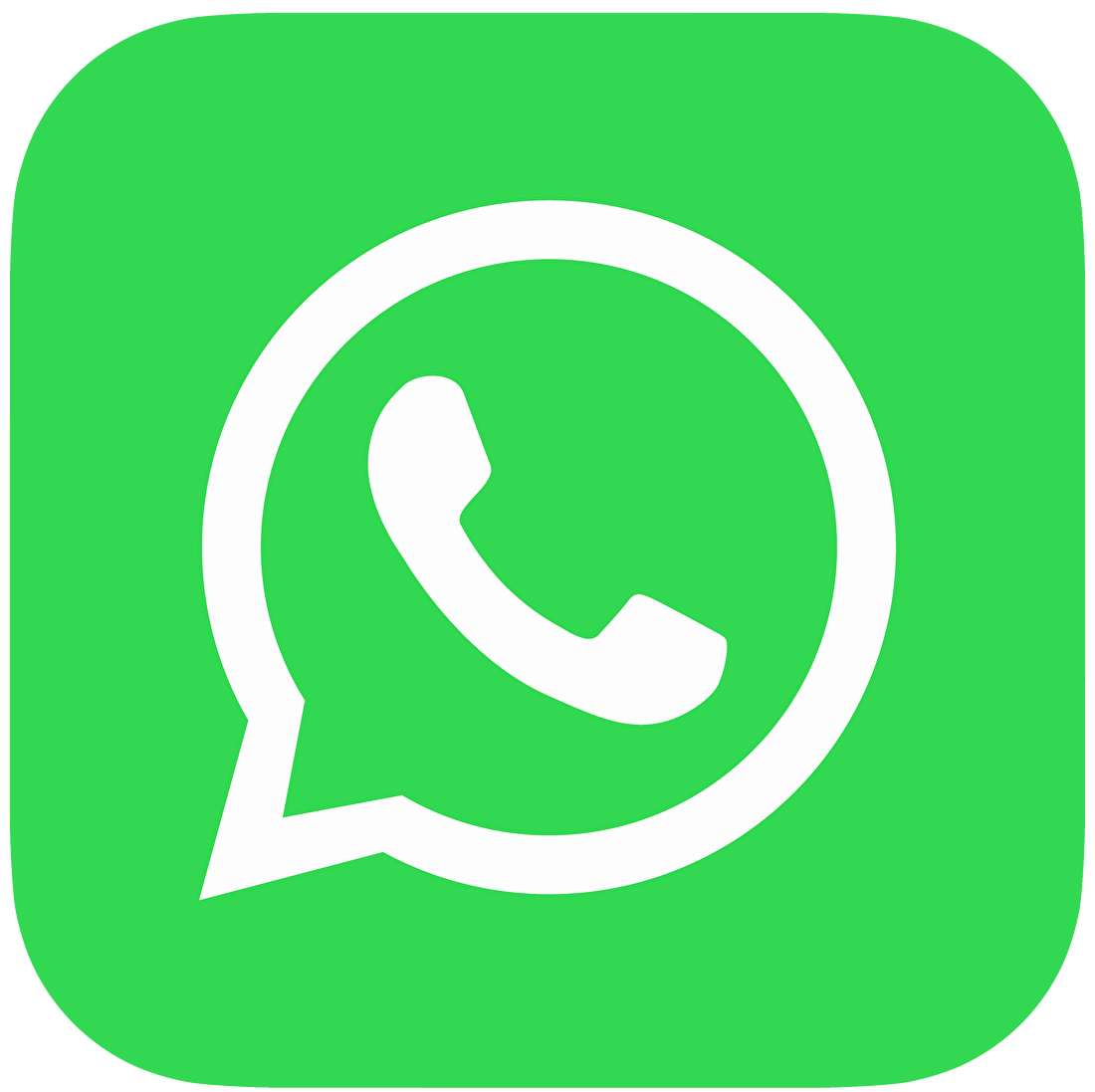 Logo van WhatsApp voor contactopname - Klanten kunnen gemakkelijk contact met Be Deviceful opnemen voor vragen door op het WhatsApp-logo te klikken in de omschrijving van de HP 235 Slim Wireless muis.