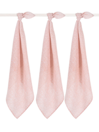 Multidoek hydrofiel small 70x70cm Snake pale pink (3pack)