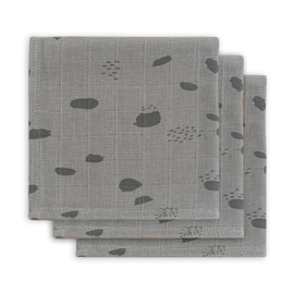 Monddoekje hydrofiel Spot storm grey 3pack