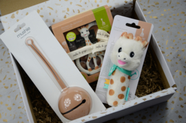 Kraambox Bruin - Sophie met Pacifier Case