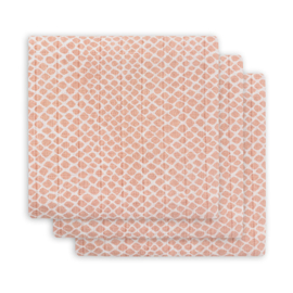 Multidoek hydrofiel small 70x70cm Snake pale pink (3pack)