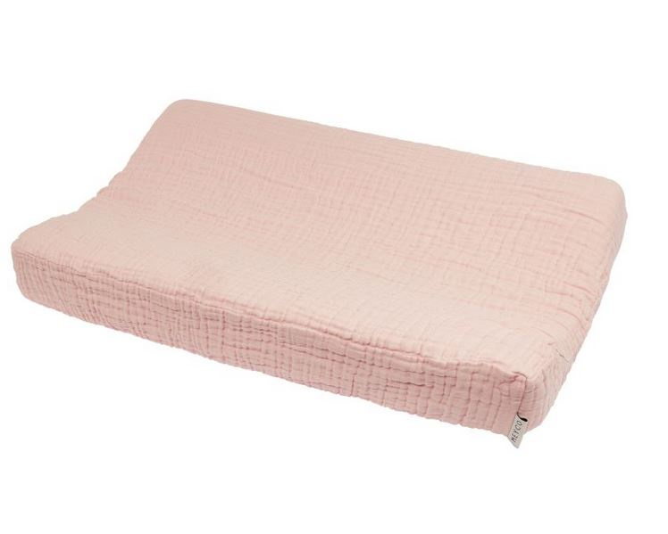Aankleedkussenhoes Hydrofiel Uni - Soft Pink - 50x70cm