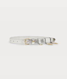 Evai riem metallic silver