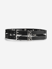 Double N Slider Waist Belt black/silver