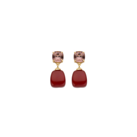 CLIP earrings Bordeaux