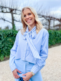 Blouse gestreept met strik Sky