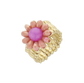 Ring flower roze/fuchsia