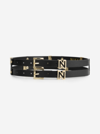 Double N Slider Waist Belt black/gold