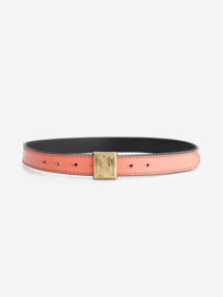 Buckle bomb stud belt sugar coral/black