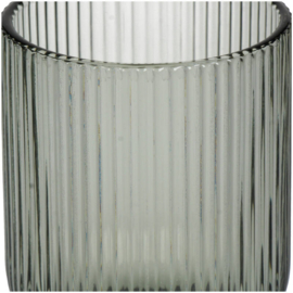 Glas Stripe Grijs, 9.5 cm