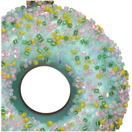 Kersthanger Donut Blauw