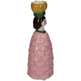 Kandelaar Bloemenmeisje Roze