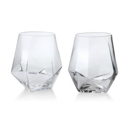 Glas Adele goud,  set van 2 stuks