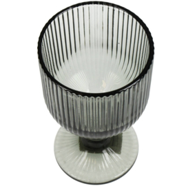 Wijnglas Stripe Grijs, 15.5 cm