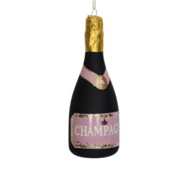 Kersthanger Champagnefles Roze