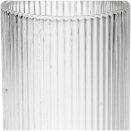 Glas Stripe Transparant, 13 cm