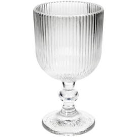 Wijnglas Stripe Transparant, 17 cm