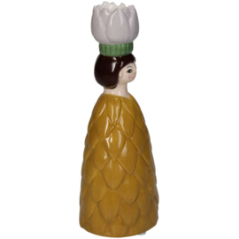 Kandelaar Bloemenmeisje Oker