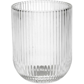 Glas Stripe Transparant, 9.5 cm