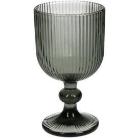 Wijnglas Stripe Grijs, 15.5 cm