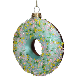 Kersthanger Donut Blauw